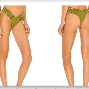 Camila Coelho Cristiano Bikini Bottom Rainforest Green Strappy